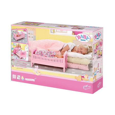 Фото5 Кроватка для куклы BABY BORN - СЛАДКИЕ СНЫ (с постельным набором) Каталог