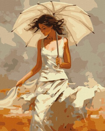 Дівчина з парасолькою ©art_selena_ua 40х50см Ідейка