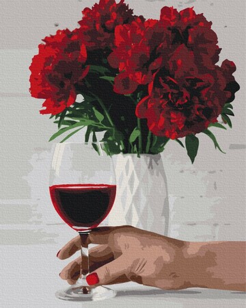 Картина за номерами Піонове вино 40х50 см Brushme
