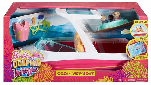 Игровой набор Катер для Барби Магия Дельфинов Barbie Dolphin Magic Ocean View Boat Playset FBD82 изображение 3