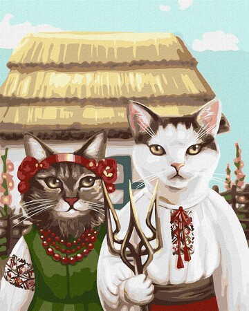  Картина за номерами "Котяча готика" Ідейка