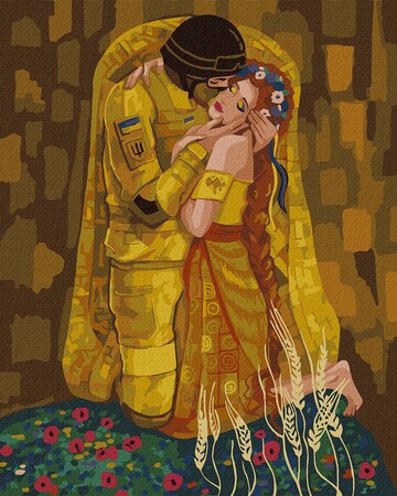 Картина за номерами "Український поцілунок" Ідейка