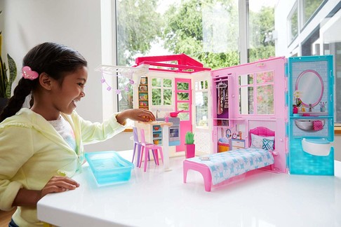 Кукольный дом для Барби Портативный Barbie Doll House Playset, Multicolor