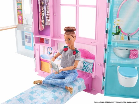 Кукольный дом для Барби Портативный Barbie Doll House Playset, Multicolor FXG54  фото 2