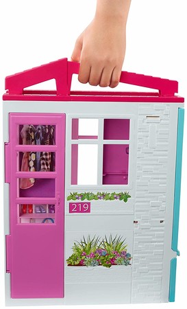Кукольный дом для Барби Портативный Barbie Doll House Playset, Multicolor FXG54  фото 4
