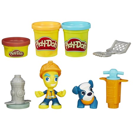Набор Play-Doh Дорожный рабочий и щенок