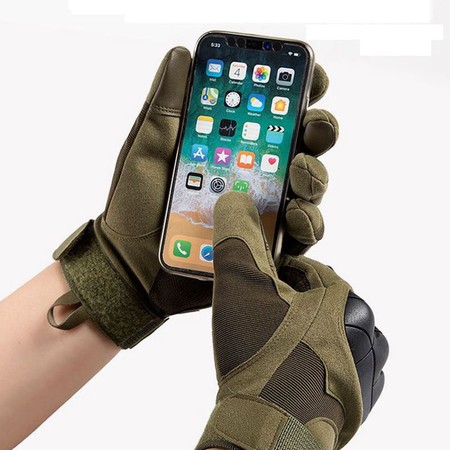 Тактические перчатки армейские с пальцами черные размер XL Тактичні рукавиці чорні изображение