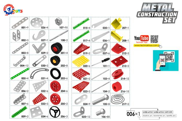 ТехноК Конструктор металевий Мегауніверсал ТехноК фото2