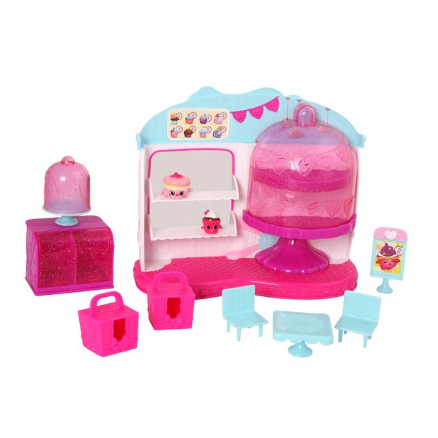 Фото2 Игровой набор SHOPKINS S4 - КОРОЛЕВСКОЕ КАПКЕЙК-КАФЕ (с аксессуарами, 2 экскл. шопкинса, 2 сумочки) Каталог