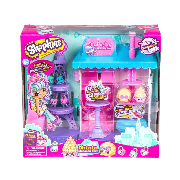 Фото2 Игровой набор SHOPKINS S8 серии "Кругосв. путешествие"-ПАРИЖСКОЕ КАФЕ(с акс.,2 экскл. и 4мини-шопк.) Каталог