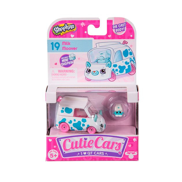 Фото5 Мини-машинка SHOPKINS CUTIE CARS S1 - ШУСТРЫЙ МИЛКИ (с мини-шопкинсом) Каталог