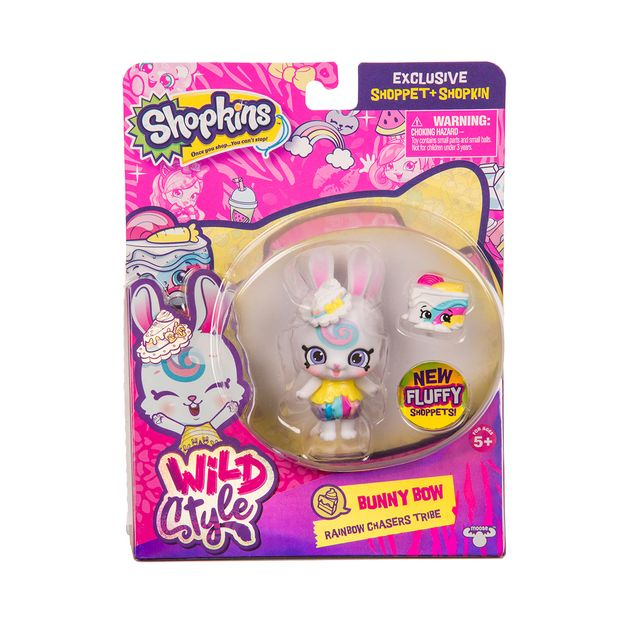 Фото3 Фигурка SHOPKINS SHOPPETS S9 серии "Wild style" – РАДУЖНЫЙ КРОЛИК (эксклюзивный шопкинс, подставка) Каталог