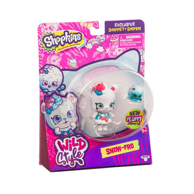 Фото4 Фигурка SHOPKINS SHOPPETS S9 серии "Wild style" – СНЕЖКА (эксклюзивный шопкинс, подставка) Каталог