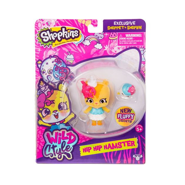 Фото3 Фигурка SHOPKINS SHOPPETS S9 серии "Wild style" – ХРУМ-ХРУМ ХОМКА (эксклюзивный шопкинс, подставка) Каталог