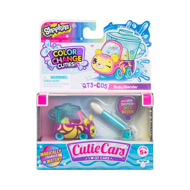 Фото3 Мини-машинка SHOPKINS CUTIE CARS S3 серии "МЕНЯЕМ ЦВЕТ" - ВОЯЖЕР-БЛЕНДЕР (с мини-шоп. и кисточкой) Каталог