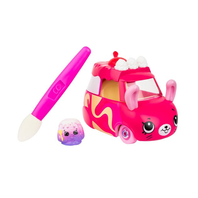 Фото2 Мини-машинка SHOPKINS CUTIE CARS S3 серии "МЕНЯЕМ ЦВЕТ" -МУСC-МОБИЛЬ (с мини-шопкинсом и кисточкой) Каталог