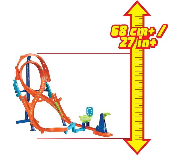 Hot Wheels Toy Car Track Set with Figure-8 Jump зображення 1
