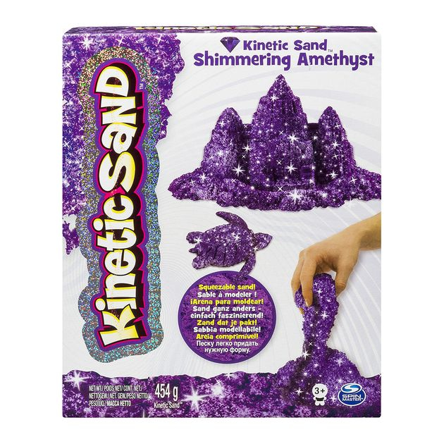 Фото2 Песок для детского творчества - KINETIC SAND METALLIC (фиолетовый, 454 г) Каталог