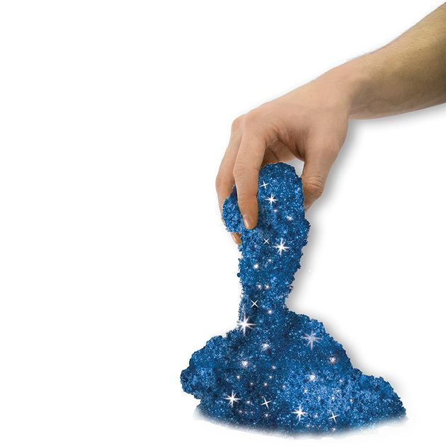 Фото4 Песок для детского творчества - KINETIC SAND METALLIC (синий, 454 г) Каталог