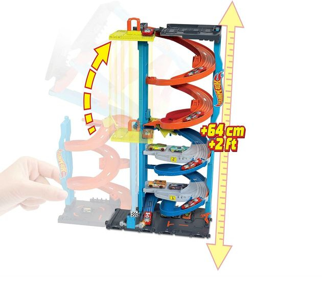 Hot Wheels City Track Set Transforming Race Tower зображення 1