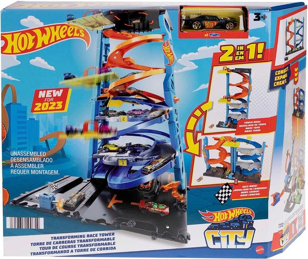 Hot Wheels City Track Set Transforming Race Tower зображення 3