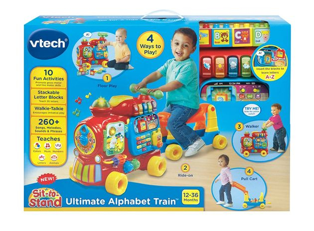 Ходунки-каталка Алфавитный поезд красный VTech Sit-to-Stand Ultimate Alphabet Train 80-181900 фото 5