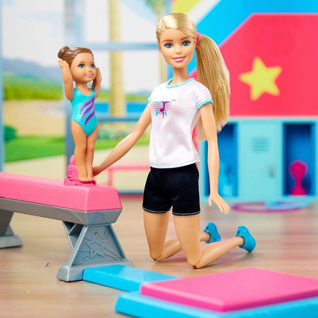 Игровой набор Барби гимнастка и ее ученица Barbie Flippin Fun Gymnast DMC37 изображение 6