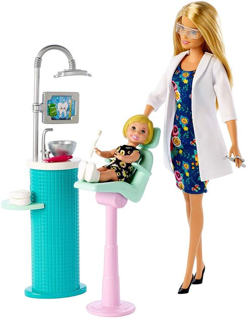 Игровой набор кукла Барби Стоматолог блондинка Barbie Dentist Doll & Playset FXP16 изображение 3