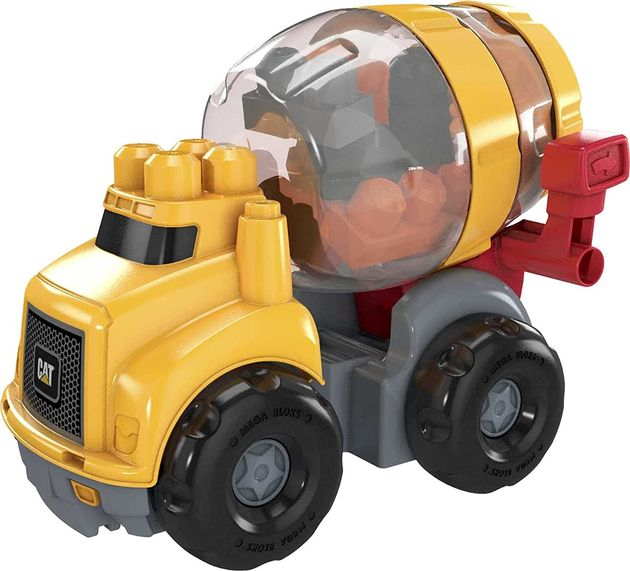 Конструктор Бетономешалка Mega Bloks CAT Cement Mixer with Big Building Blocks изображение 3