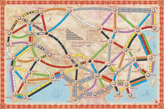Настольная игра Билет на поезд: Азия Ticket to ride: Asia изображение