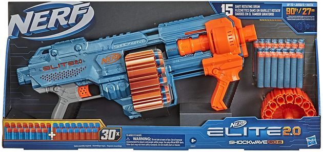 Бластер многозарядный Шоквейв Nerf Elite 2.0 Shockwave RD 15 изображение 1