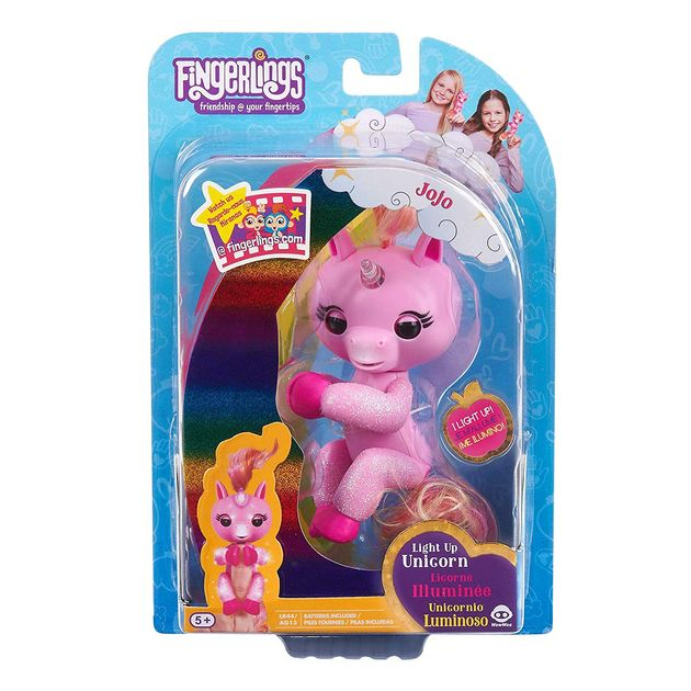 Интерактивный Светящийся Единорог - Джоджо Фингерлинг розовый Fingerlings Light Up Unicorn Jojo By WowWee фото 5