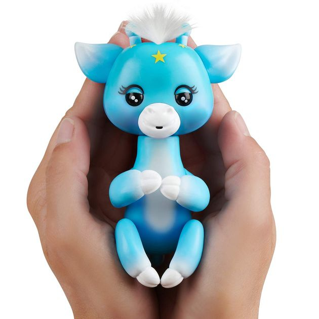 Интерактивная фигурка Фингерлингс Жирафа Lil' G (голубая) WowWee Fingerlings Giraffe Lil' G 3556 изображение 3