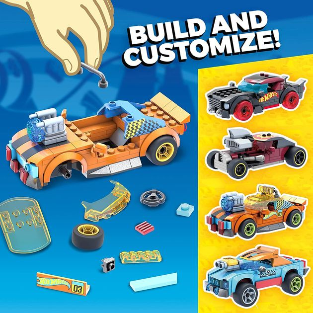 Конструктор Хот Вилс Большие гонки Mega Construx Hot Wheels Car Customizer Construction Set изображение 1