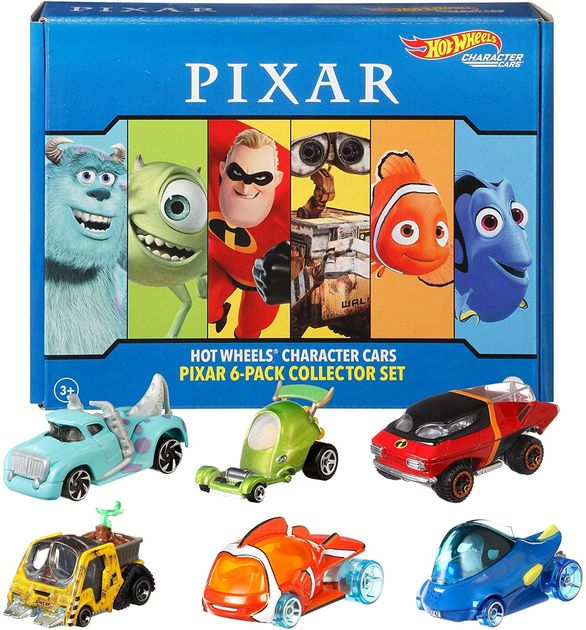 Набор машинок Хот Вилс Дисней Hot Wheels Character Cars 6-Pack: Disney and Pixar изображение 