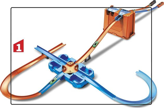 Трек Хот Вилс Коробка для трюков Hot Wheels Track Builder Stunt Box Gift Set изображение 2