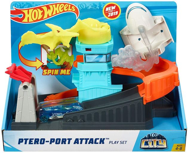 Набор Хот Вилс Монстры в городе Птеро Атака Hot Wheels Ptero Port Attack Playset GBF94 изображение 5