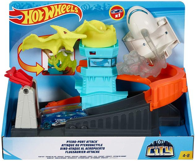 Набор Хот Вилс Монстры в городе Птеро Атака Hot Wheels Ptero Port Attack Playset GBF94 изображение 6