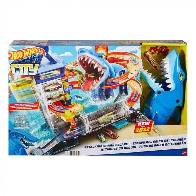 Игровой набор Хот Вилс Побег от злой акулы Hot Wheels City Shark Escape изображение 1