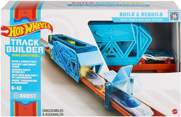 Трек Хот Вилс Прыжок с трамплина Hot Wheels Track Builder Unlimited Slide & Launch изображение 4