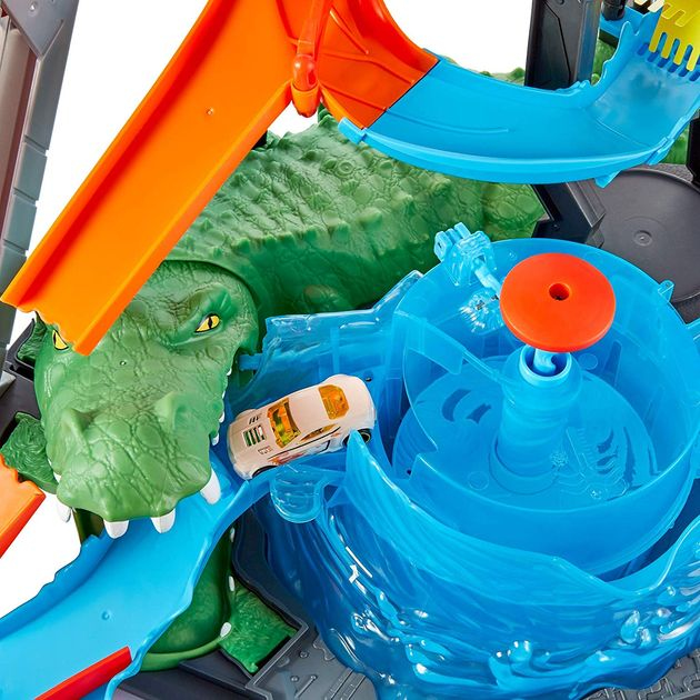 Трек Водонапорная башня серии Измени цвет Hot Wheels Ultimate Gator Car Wash Playset FTB67 изображение 14