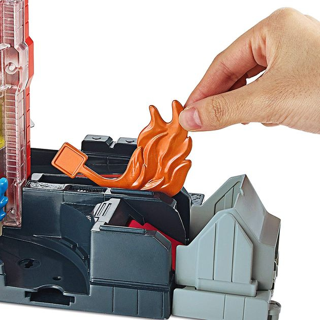 Трек Хот Вилс Пожарная станция Hot Wheels City Super City Fire изображение 4