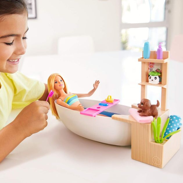 Игровой набор Барби Спа-салон Barbie Fizzy Bath Doll & Playset GJN32 изображение 1