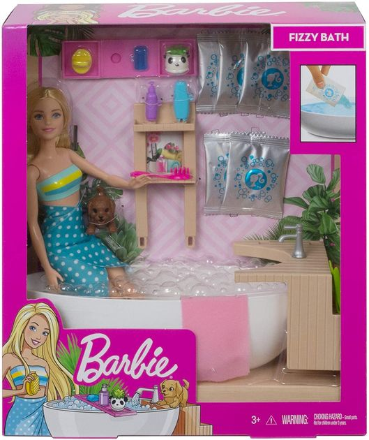 Игровой набор Барби Спа-салон Barbie Fizzy Bath Doll & Playset GJN32 изображение 3
