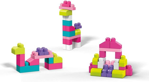 Классический конструктор для девочек в мешке, Mega Bloks First Builders Big Building Bag DCH62 изображение 5