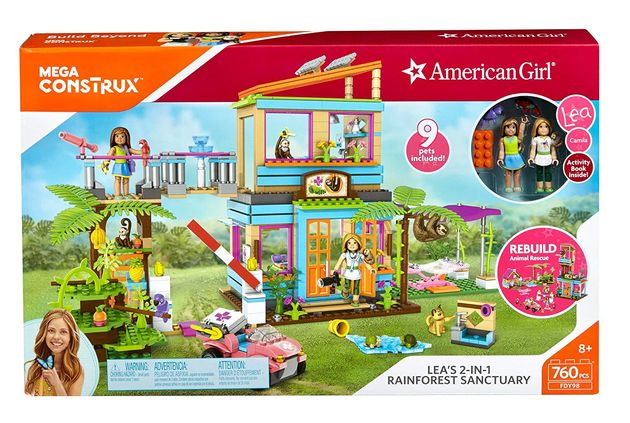 Конструктор Приют для животных Леи в тропическом лесу Mega Construx American Girl Lea's 2-In-1 Rainforest Sanctuary FDY98 изображение 2