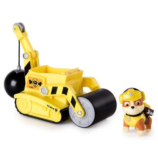 Игровой набор Крепыш на строительной машине Щенячий патруль/Paw Patrol – Rubble’s Steam Roller Construction Vehicle with Rubble Figure фото 4