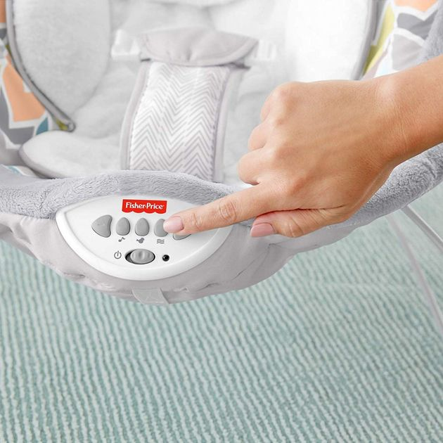 Кресло-шезлонг с мобилем Мой маленький щенок Fisher-Price Deluxe Bouncer Sweet Dreams Snugapuppy DTH04 изображение 3