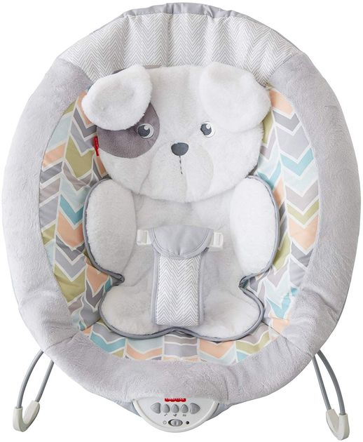 Кресло-шезлонг с мобилем Мой маленький щенок Fisher-Price Deluxe Bouncer Sweet Dreams Snugapuppy DTH04 изображение 7