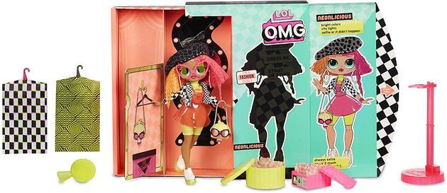 Кукла ЛОЛ Сюрприз Леди Неон L.O.L. Surprise! O.M.G. Neonlicious Fashion Doll  560579 изображение 2
